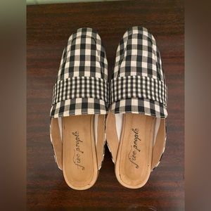 Free People Plaid Slides